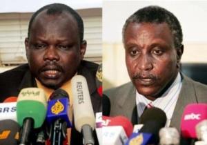 SPLM Secretary General Pagan Amum and his deputy Yassir Arman
